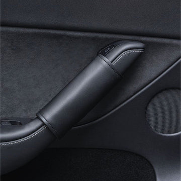 Leather Inner Door handle Cover for Tesla Model 3 Model Y 2017-2023 (4 pcs)