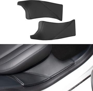Leather Rear Door Sill Protector for Tesla Model Y 2020-2024