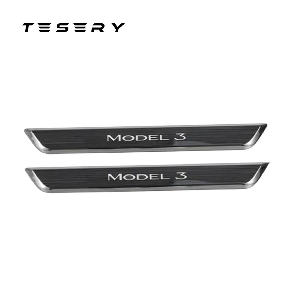 LED Illuminated Door Sill Protector Front Door for Model 3 / Y - Tesery Official Store