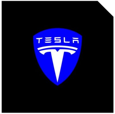LED Logo Tesla Puddle Lights 2pcs/4pcs for Model 3/Y/S/X 4pcs-individual T-Label