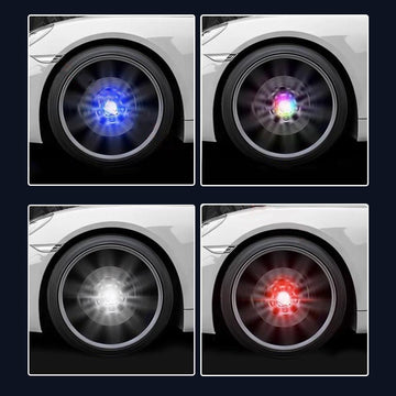 Bouchons de lumière de moyeu de roue de LED pour Tesla Model 3 2017-2023(4pcs)