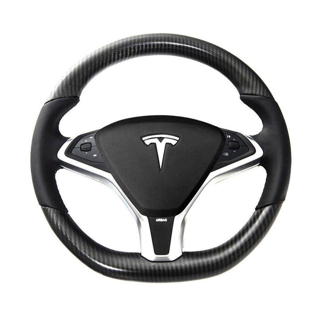 Matte Carbon Fiber Steering Wheel for Tesla Model S 2012 - 2020 【Style 11】 - Tesery Official Store