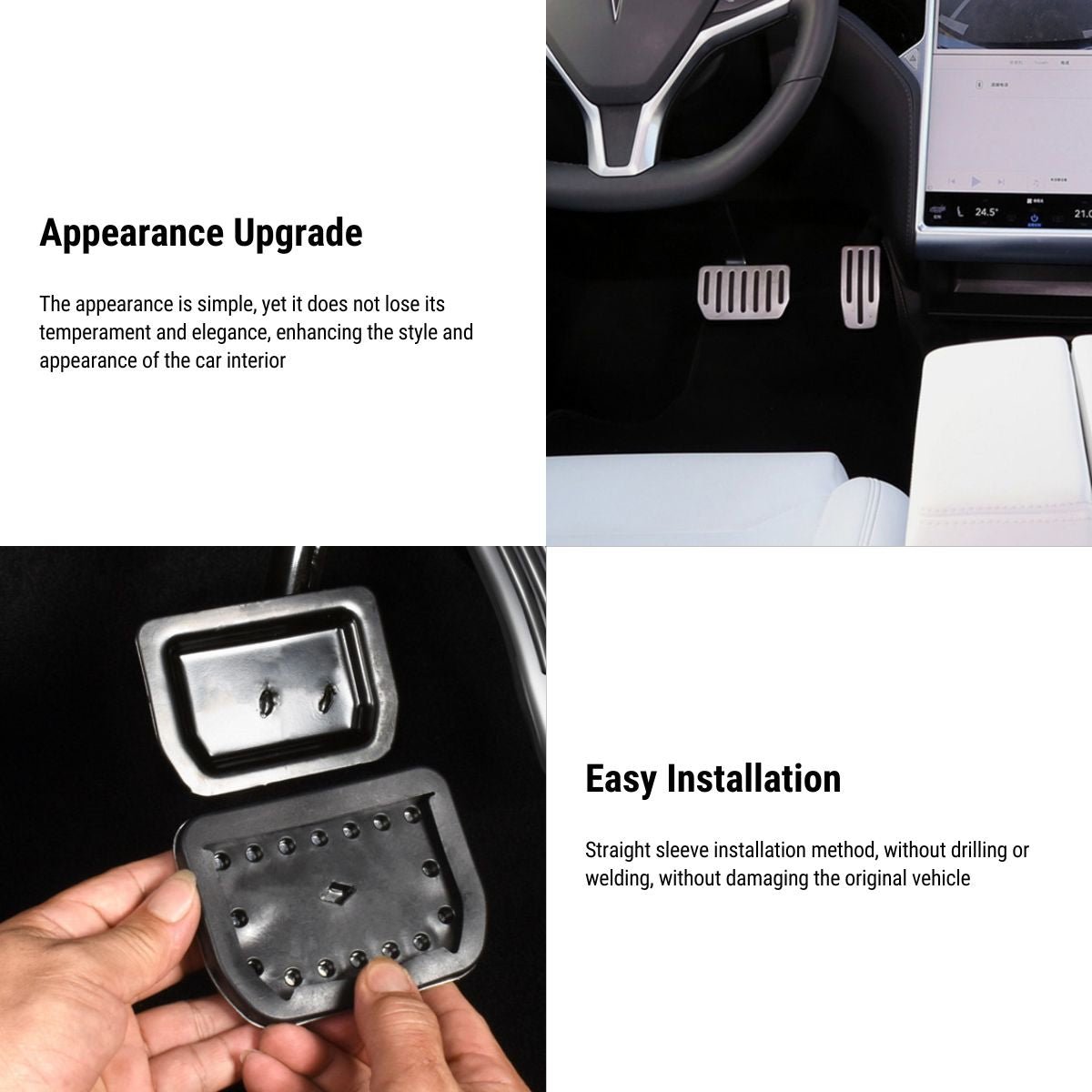 do teslas have brake pedals Metal Gas And Brake Pedal for Tesla Model S/X 2017-2021