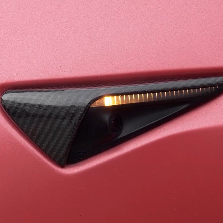 Model 3 / S / X Side Camera Turn Signal Cover - Carbon Fiber Exterior Mods - Tesery Official Store