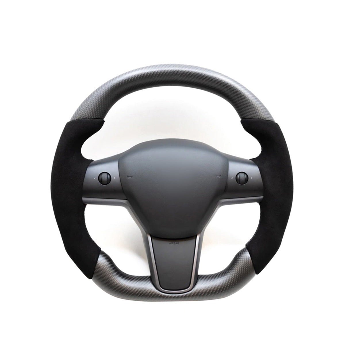 Model 3 / Y Alcantara Carbon Fiber Steering Wheel【Style 14】 - Tesery Official Store