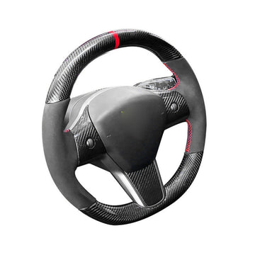 Model 3 / Y Alcantara Carbon Fiber Steering Wheel【Style 15】