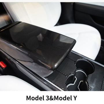 Housse d'accoudoir de console centrale avec cadre décoratif pour Tesla Model 3/Y (2017-2022)