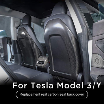 Model 3 / Y Back Seat Cover - Carbon Fiber Interior Mods