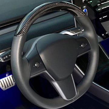 Model 3 / Y Carbon Fiber Standard Steering Wheel【Style 16】