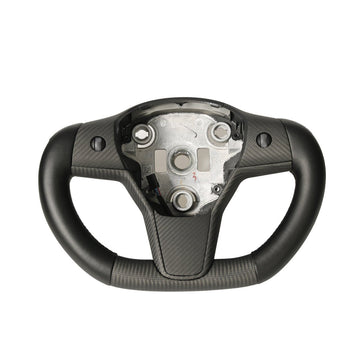 Model 3 / Y Carbon Fiber Yoke Steering Wheel 【Style 28】