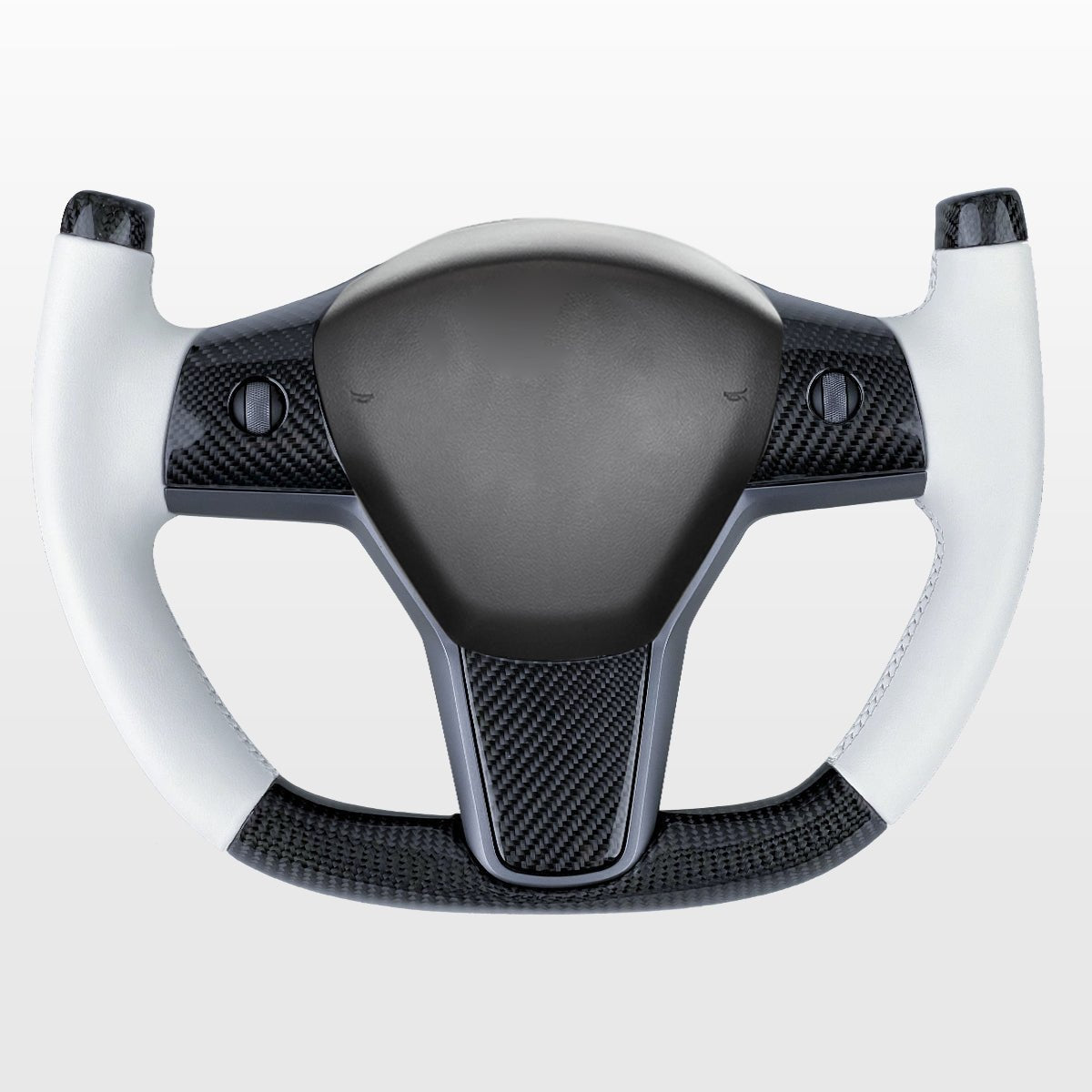 Model 3 / Y Carbon Fiber Yoke Steering Wheel 【Style 3】 - Tesery Official Store
