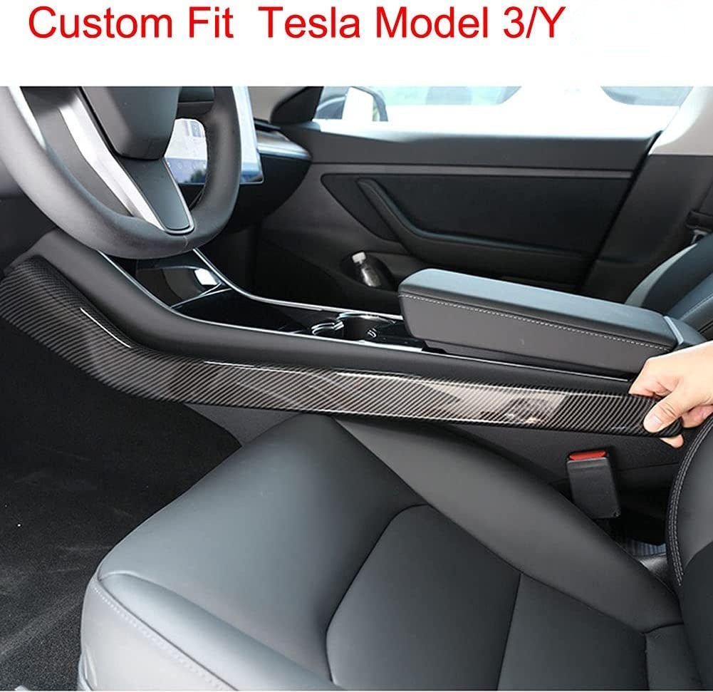 Model 3 / Y Center Control Side Trim - Carbon Fiber Interior Mods - Tesery Official Store