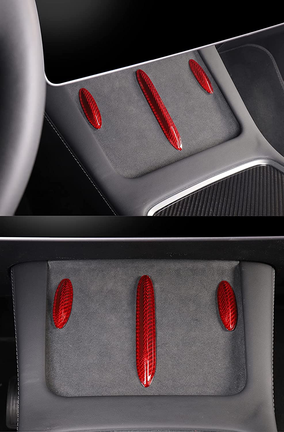 Model 3 / Y Central Control Panel Stickers - Carbon Fiber Interior Mods - Tesery Official Store