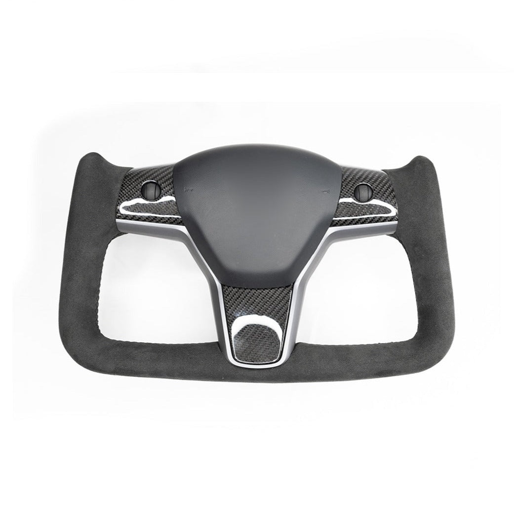 Model 3 / Y Full Alcanrata Yoke Steering Wheel【Style 27】 - Tesery Official Store