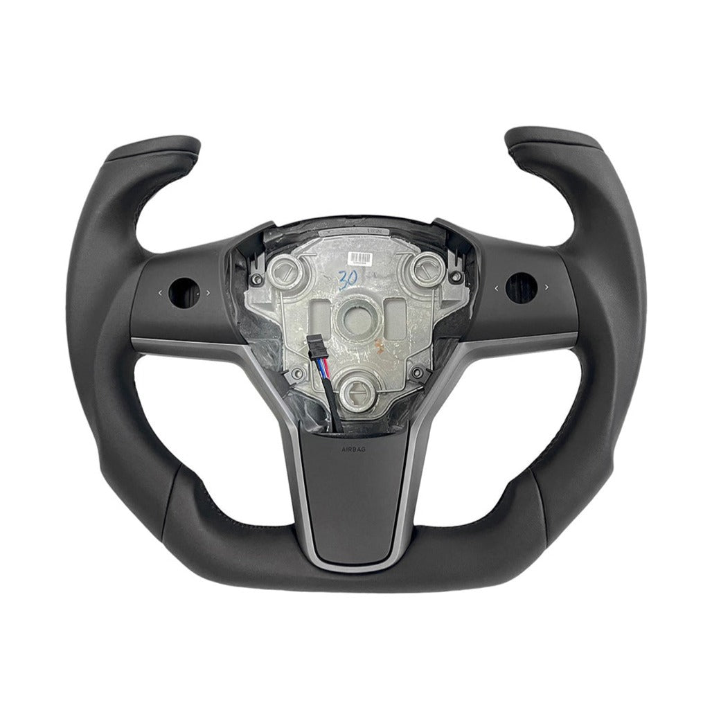 Model 3 / Y Full Leather Yoke Steering wheel 【Style 2】 - Tesery Official Store