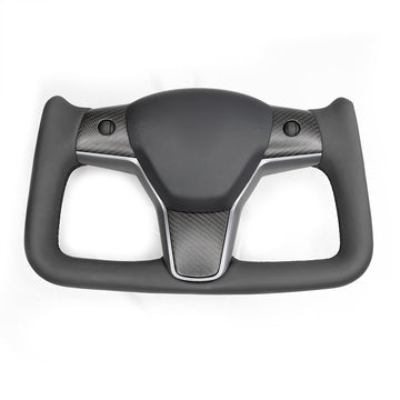 Model 3 / Y Full Leather Yoke Steering Wheel【Style 8】