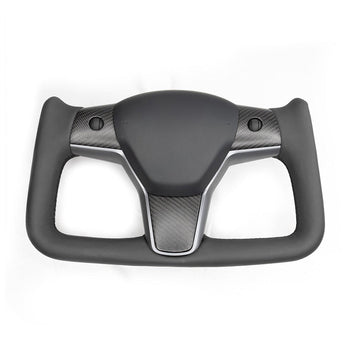 Model 3 / Y Full Leather Yoke Steering Wheel【Style 8】 - Tesery Official Store