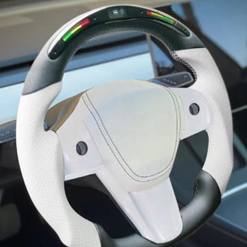 Model 3 / Y LED Sport Leather Steering Wheel 【Style 20】
