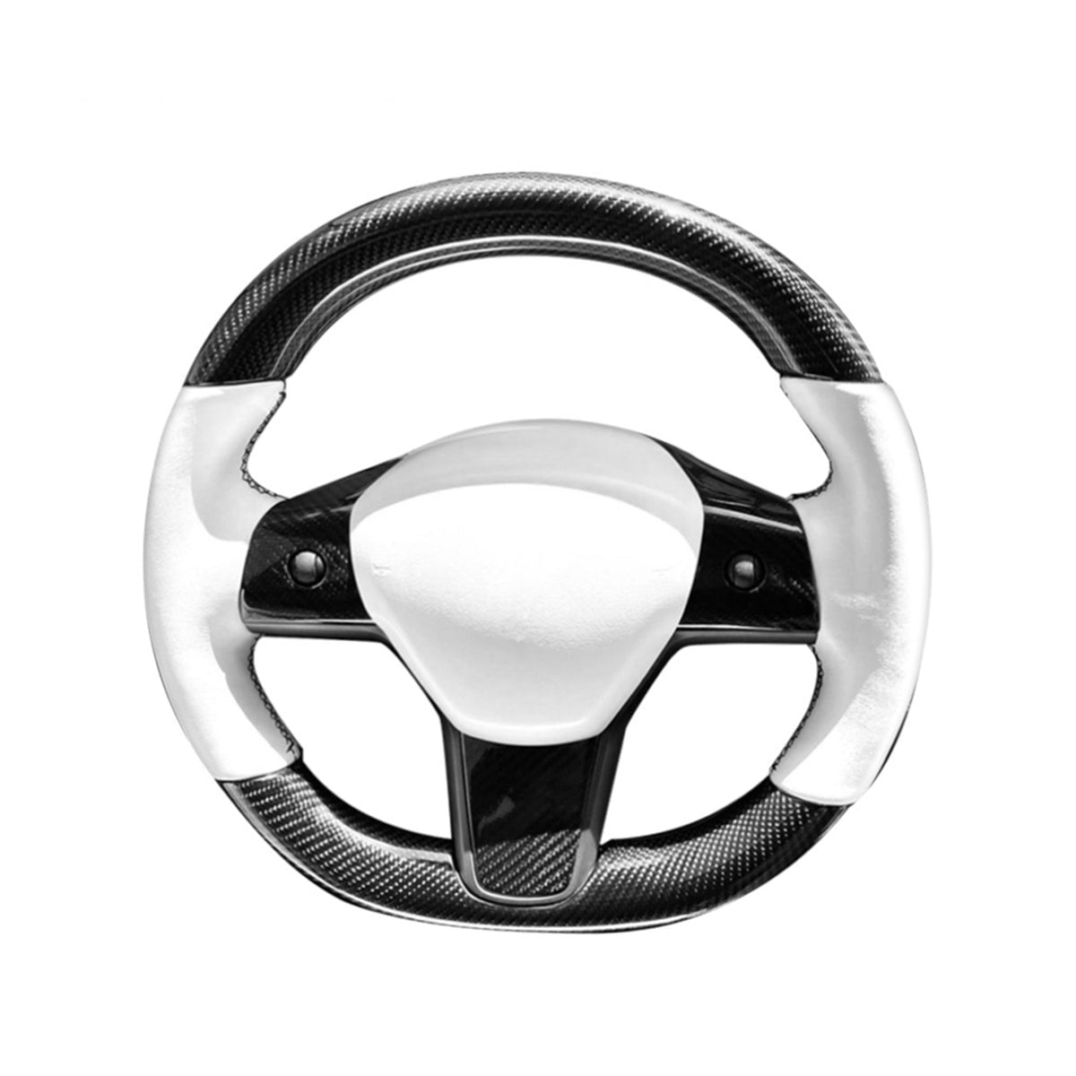 Model 3 / Y Round Carbon Fiber Steering wheel 【Style 11】 - Tesery Official Store