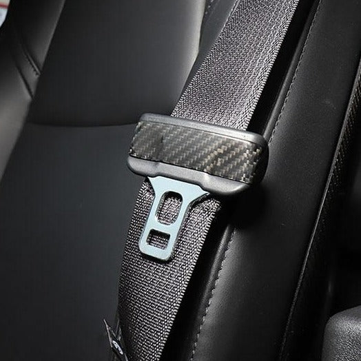Model 3 / Y Seat Belt Buckle Cover Trim - Carbon Fiber Interior Mods（2pcs） - Tesery Official Store