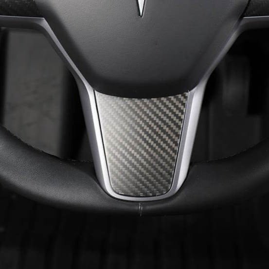 Model 3 / Y Steering Wheel Middle Trim Cover - Carbon Fiber Interior Mods - Tesery Official Store