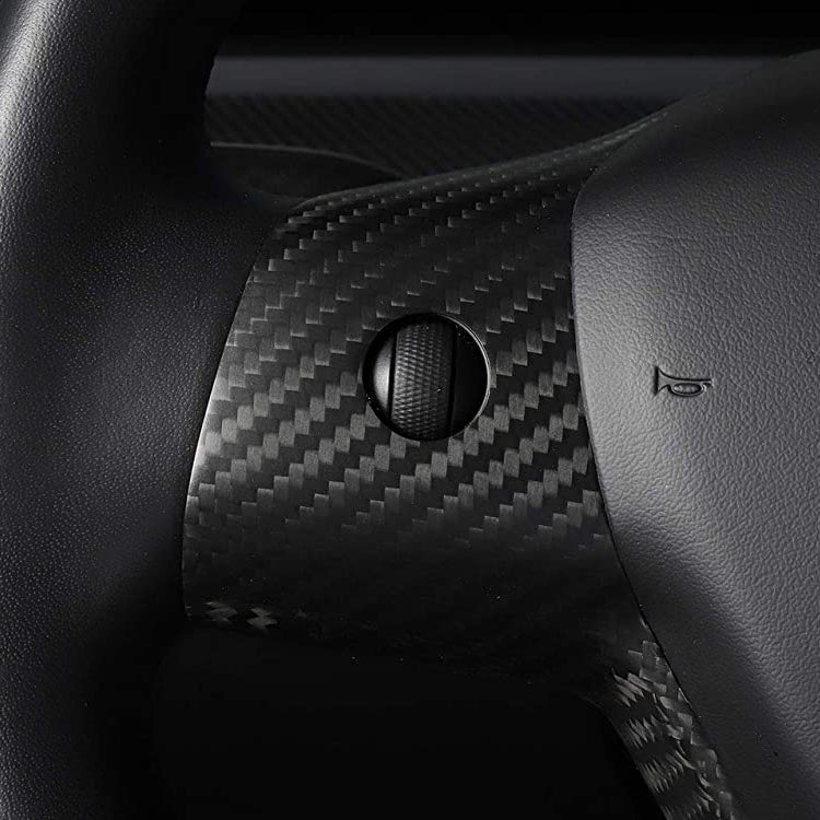 Model 3 / Y Steering Wheel Patch - Carbon Fiber Interior Mods - Tesery Official Store