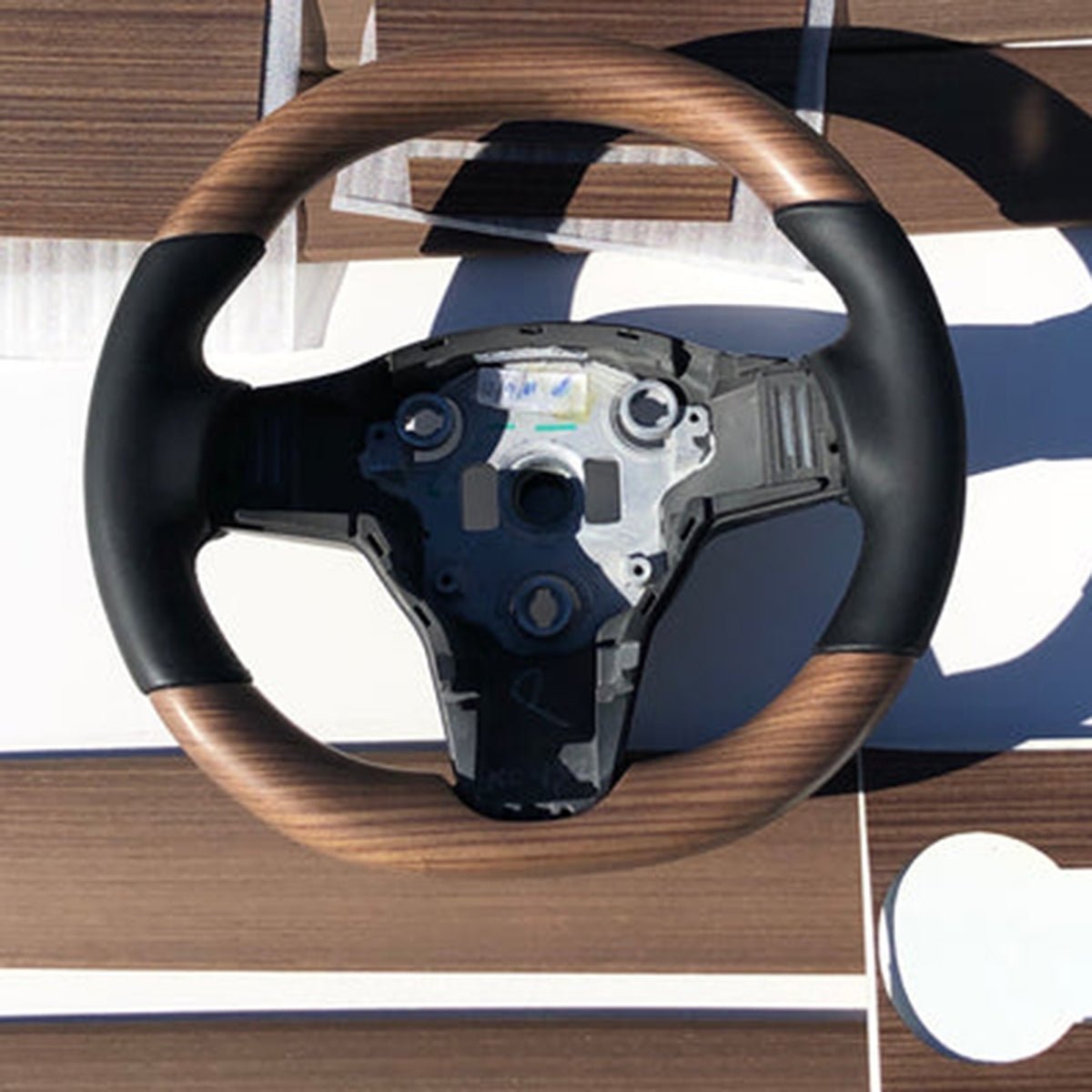 Model 3 / Y Wood Standard Steering Wheel【Style 17】 - Tesery Official Store