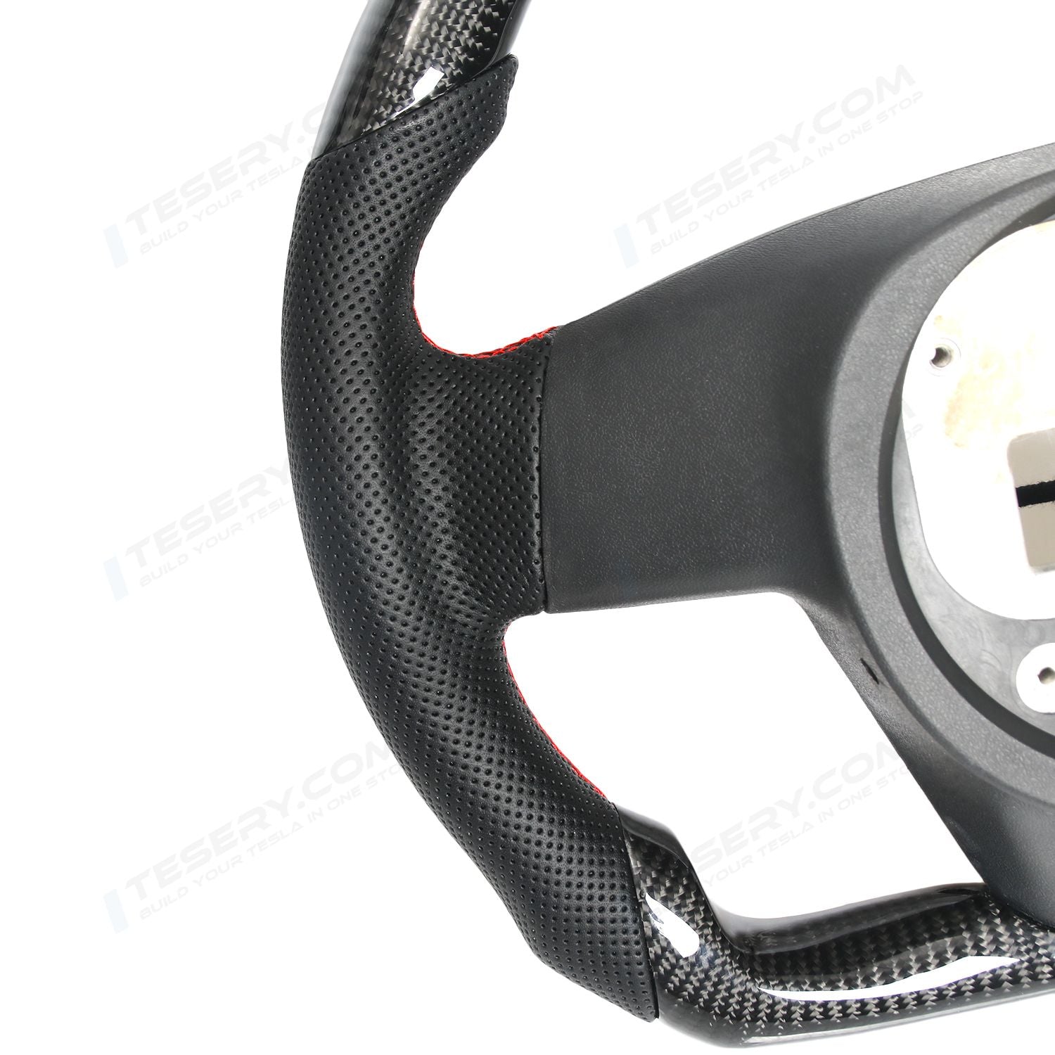 Model S LED Sport Carbon Fiber Steering Wheel 2021+【Style 3】 - Tesery Official Store