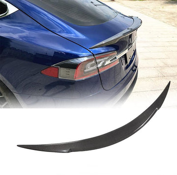 Aileron de couverture de coffre arrière en fibre de carbone (type R) adapté pour Tesla Model S 2014-2019