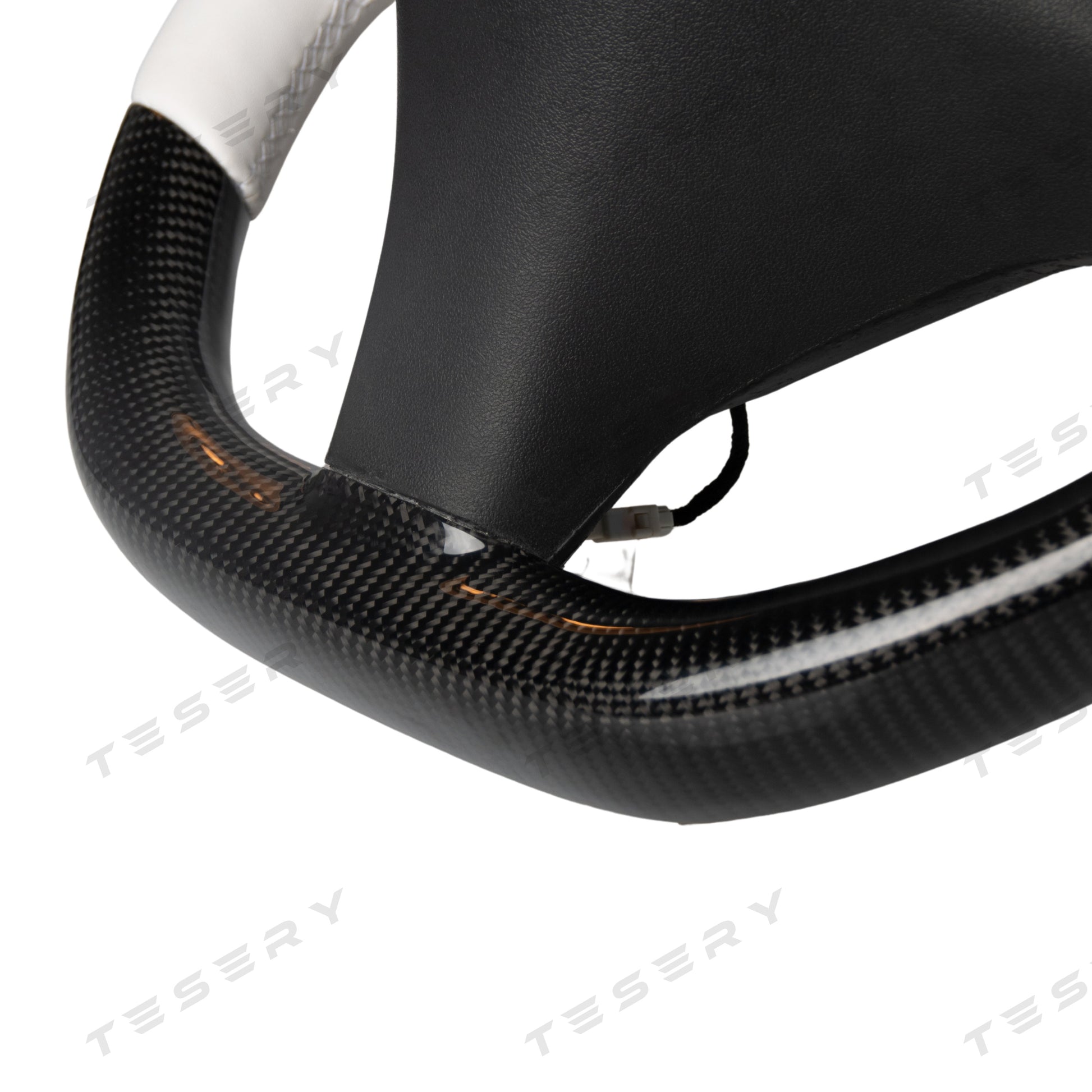 Model X / S Round Carbon Fiber Yoke Steering Wheel 2016-2020【Style 9】 - Tesery Official Store