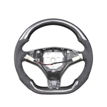 Model X / S Rounded Alcantara Carbon Fiber Steering Wheel 2016-2020【Style 4】