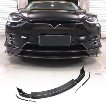 Model X Spoiler Front Lip - Fibra de Carbono Moldada Traseira