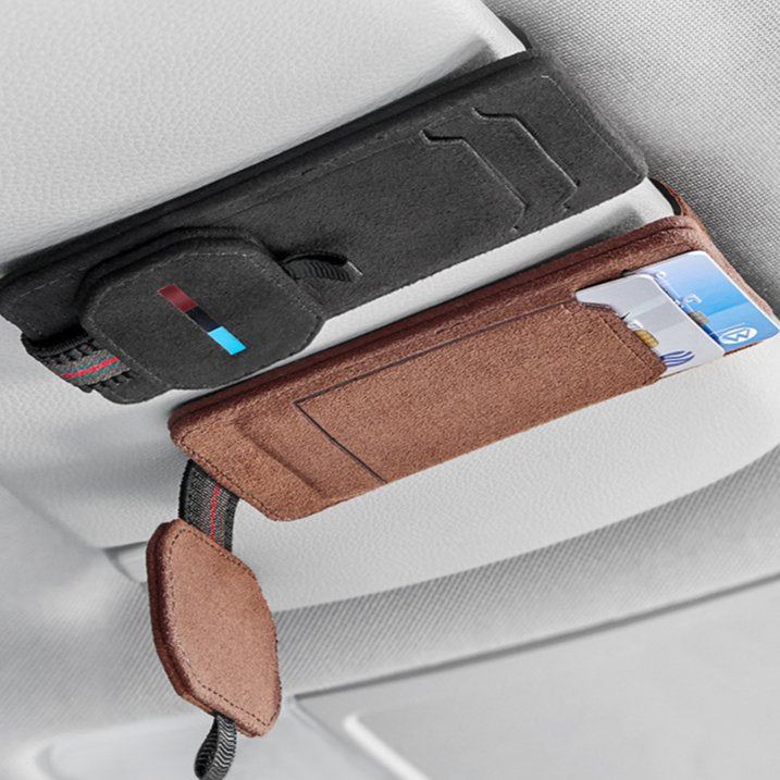 Multi-Functional Leather Glasses Holder Clip for Tesla Model Y/3/S/X - Tesery Official Store