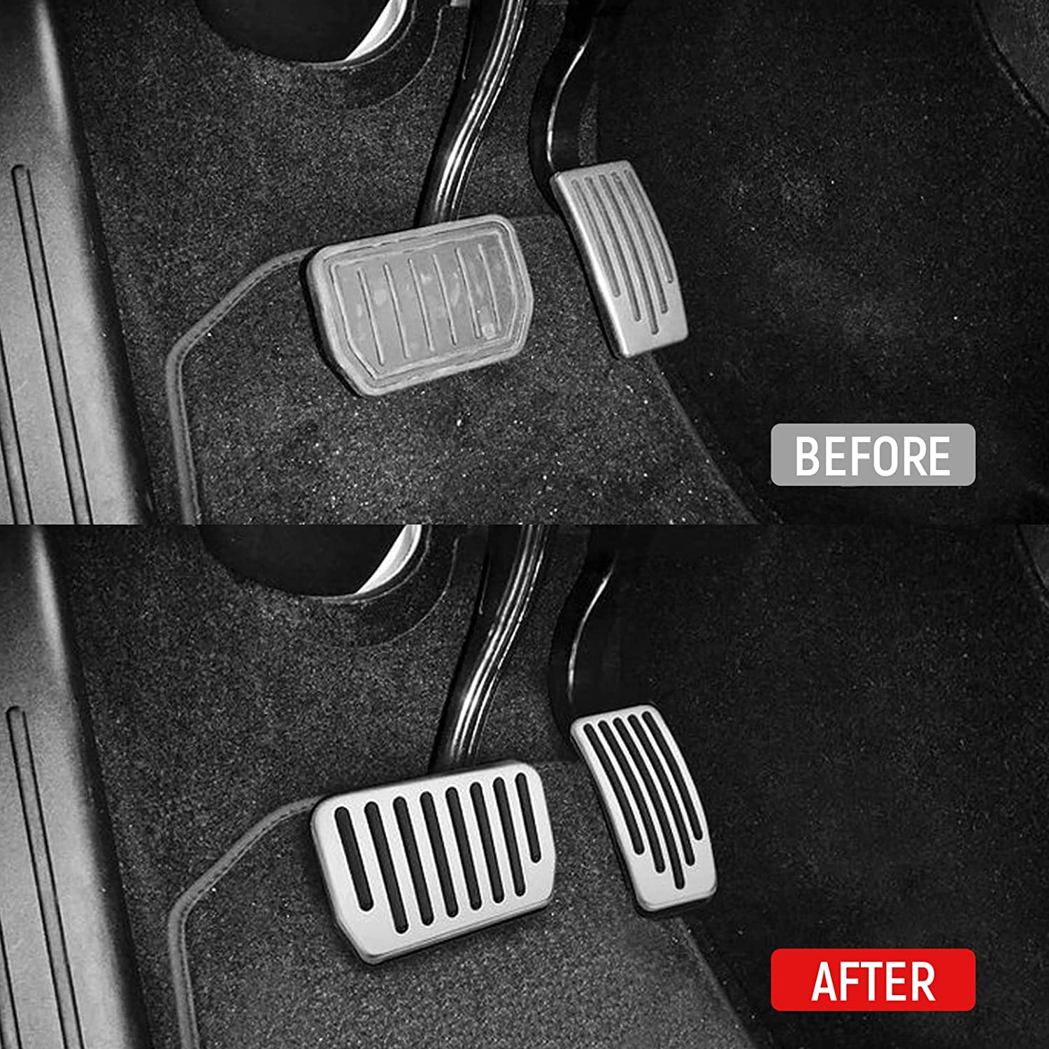 GAFAT Tesla Model Y Juniper 2025 2026/ Model 3 2022-2025 2026 Pédales pour Gaz et Freins, Model 3 Highland Capuchons Pedale, Recouvrement Repose-Pieds, Tesla Model Y 2025 Accessoires (Argenté GAFAT Tesla Model Y Juniper 2025 2026/ Model 3 2022-2025 2026 Pédales pour Gaz et Freins, Model 3 Highland Capuchons Pedale, Recouvrement Repose-Pieds, Tesla Model Y 2025 Accessoires (Argenté