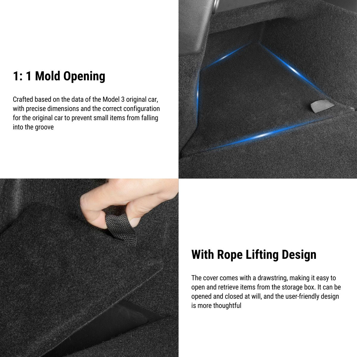 Original Car Left Trunk Organizer for Tesla Model 3 2017-2023 - Tesery Official Store