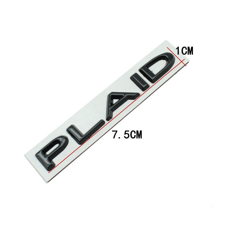 Plaid Letter Logo sticker for Tesla Model 3/Y/X/S - Tesery Official Store