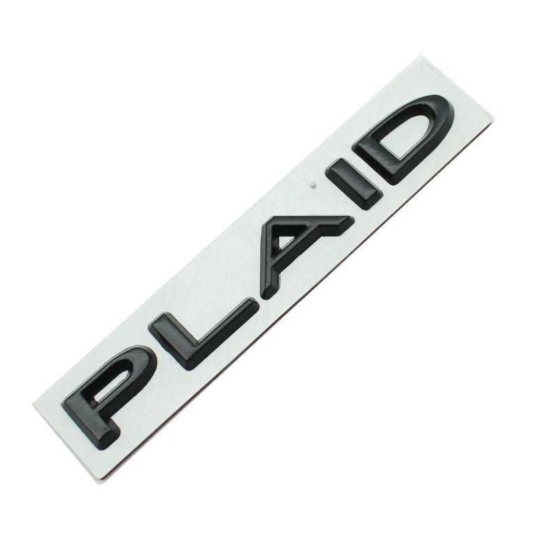 Plaid Letter Logo sticker for Tesla Model 3/Y/X/S - Tesery Official Store