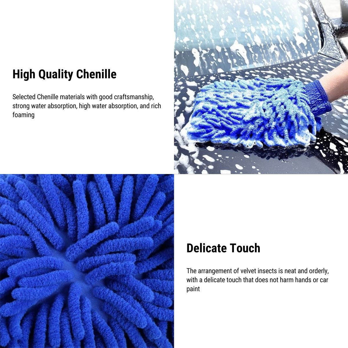 Premium Chenille Car Wash Glove 2pcs - Tesery Official Store