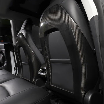 Real carbon fiber central control seat back (2 pcs) suitable for Tesla model 3 2017-2022