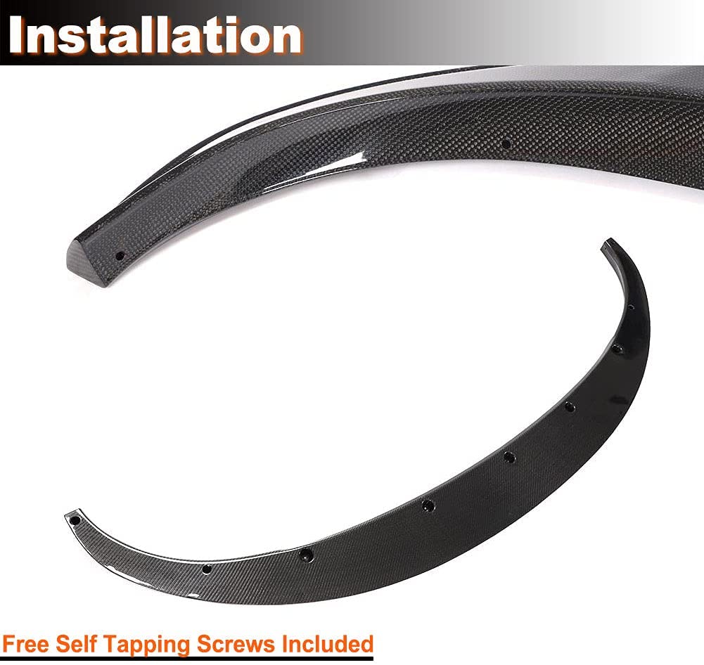 Real Carbon Fiber Front Lip Spoiler for Tesla Model Y 2020-2023 [JC Style] - Tesery Official Store