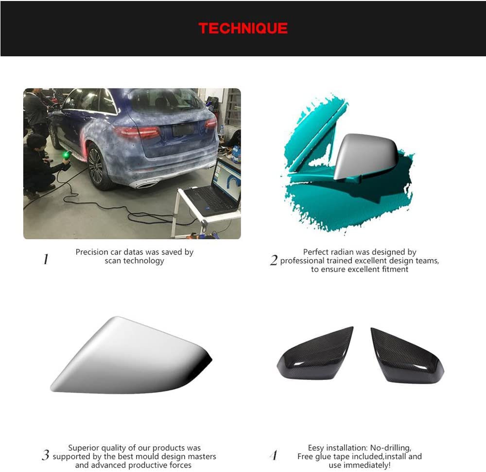 Real Carbon Fiber Mirror Covers for Tesla Model S 2014-2023 - Tesery Official Store