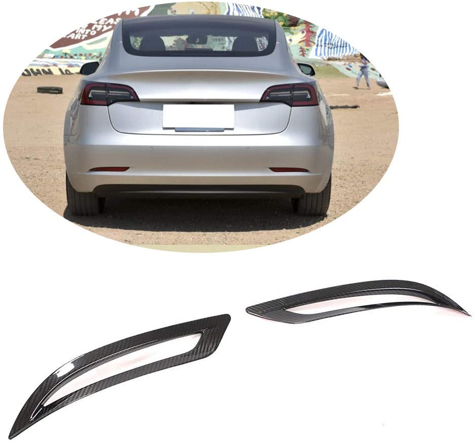 Real Carbon Fiber Rear Bumper Reflector Decorative Frame suitable for Tesla Model 3 - Tesery Official Store