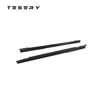 Jupes latérales en fibre de carbone véritable -【Style Revo】convient pour Tesla Model S 2014-2020