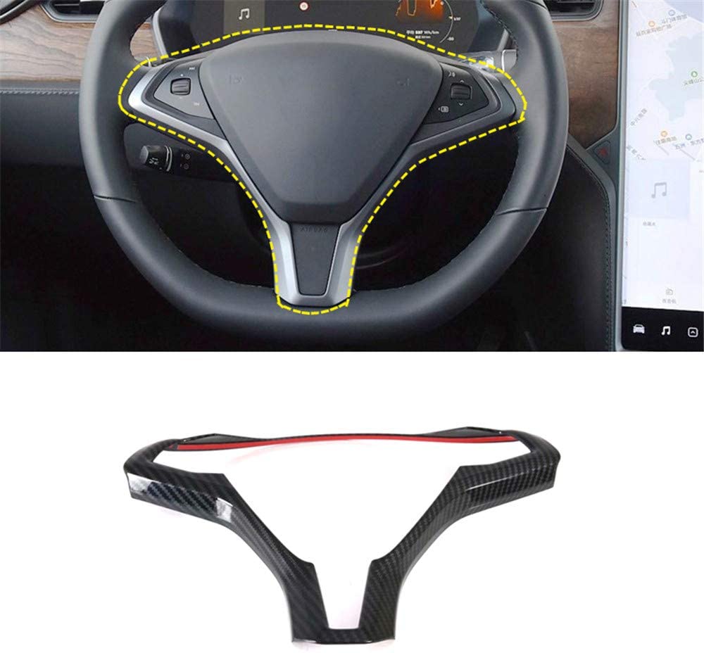 Real carbon fiber Steering Wheel Trim Cover suitable for Tesla Model S/X 2017-2019 - Tesery Official Store