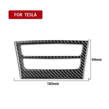 Ventilação de saída de ar de exaustão traseira de carbono real para Tesla Model X 2017-2019