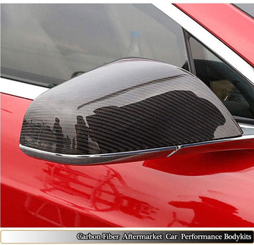 Capa de espelhos retrovisores de carbono real para Tesla Model S 2016-2020