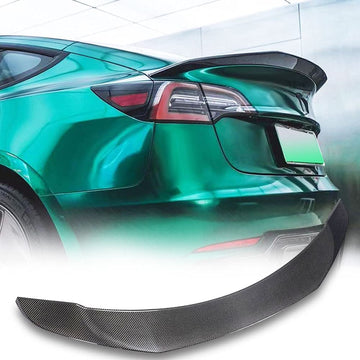 Spoilers de fibra de carbono moldada real para Tesla Model 3
