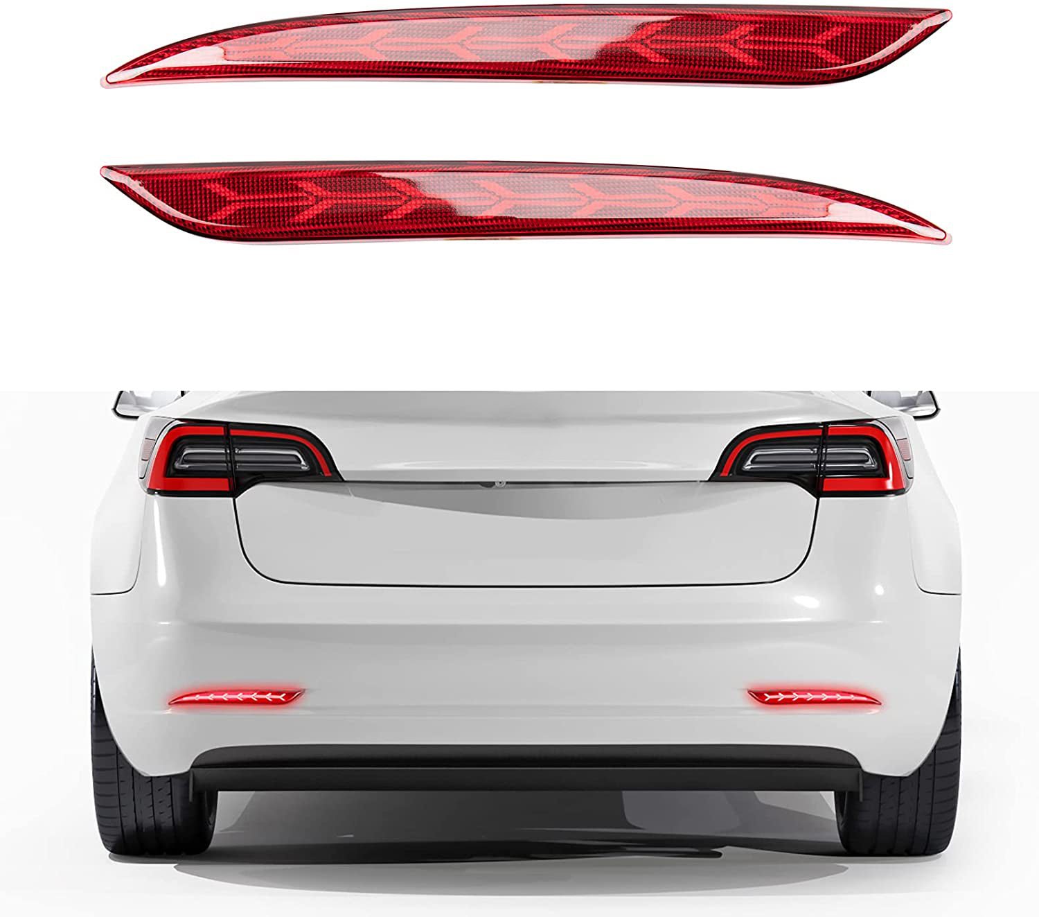 Rear bumper turn signal brake light modified suitable for Tesla Model 3 (2017-2023) - Tesery Official Store