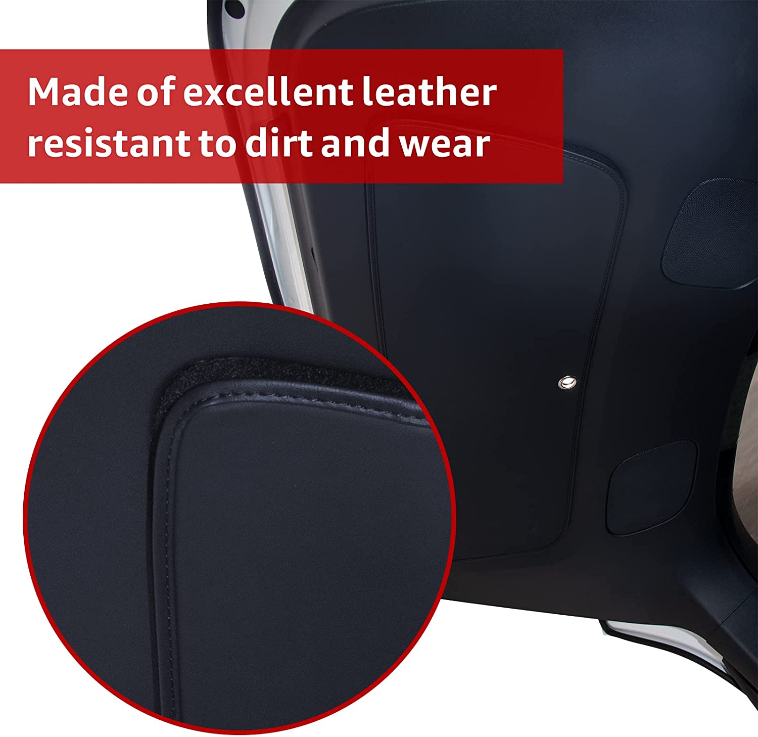 Rear Door Leather Entrance Protector Mat Door Protector Trunk Mats for Tesla Model Y 2020-2023 - Tesery Official Store