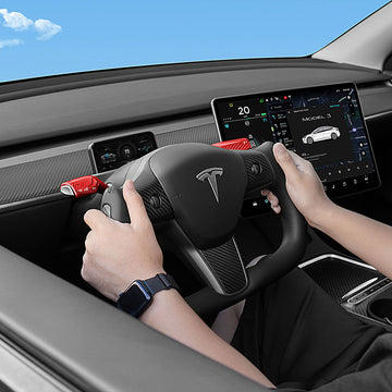 TESERY Yoke Carbon Fiber Steering Wheel for Tesla Model 3 / Y【Style 34】